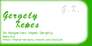 gergely kepes business card